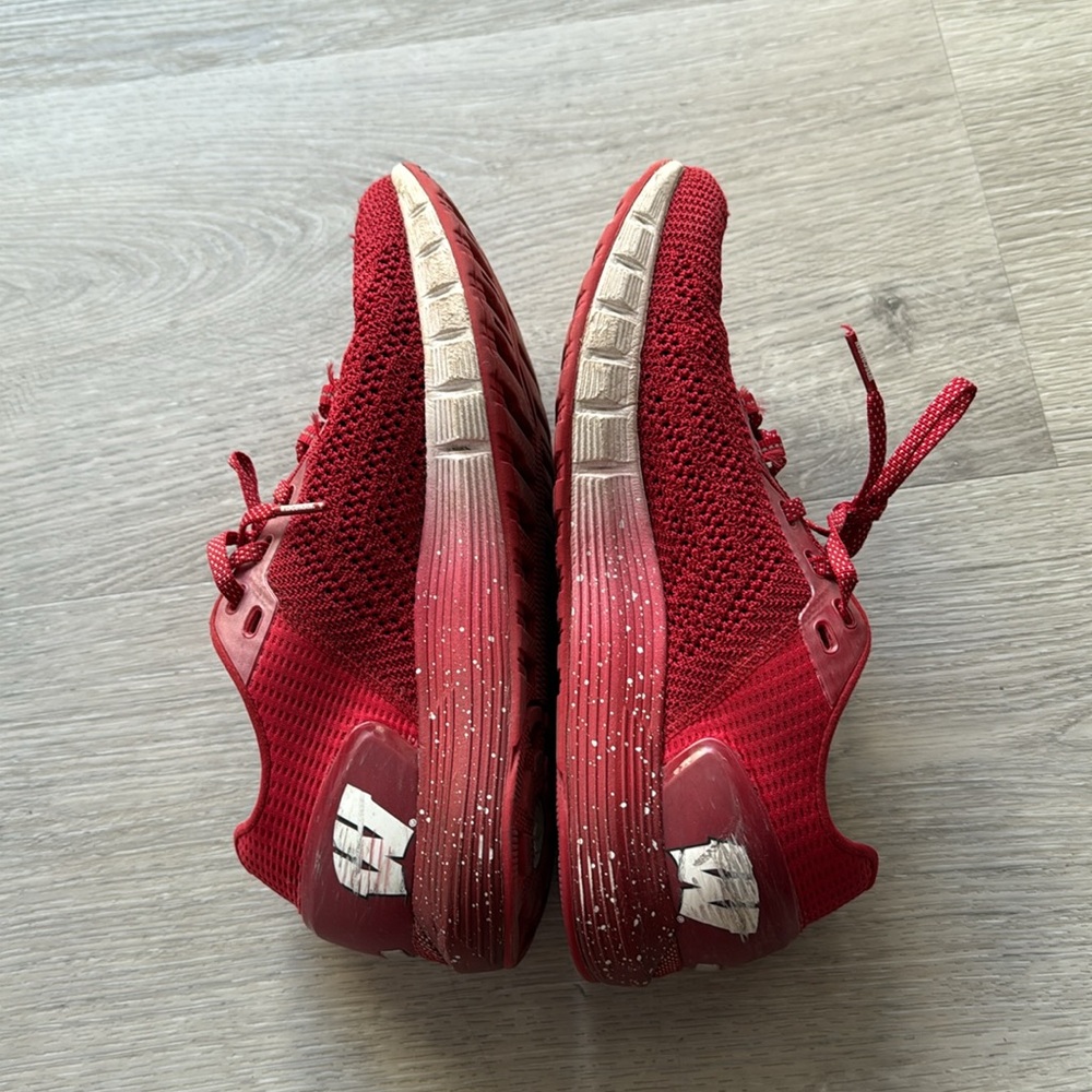 Red Under Armour Tennis Shoes University of Wisconsin Madison Badgers size 7.5